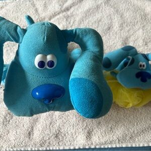 Blue Clues plush toy and Bath Sponge